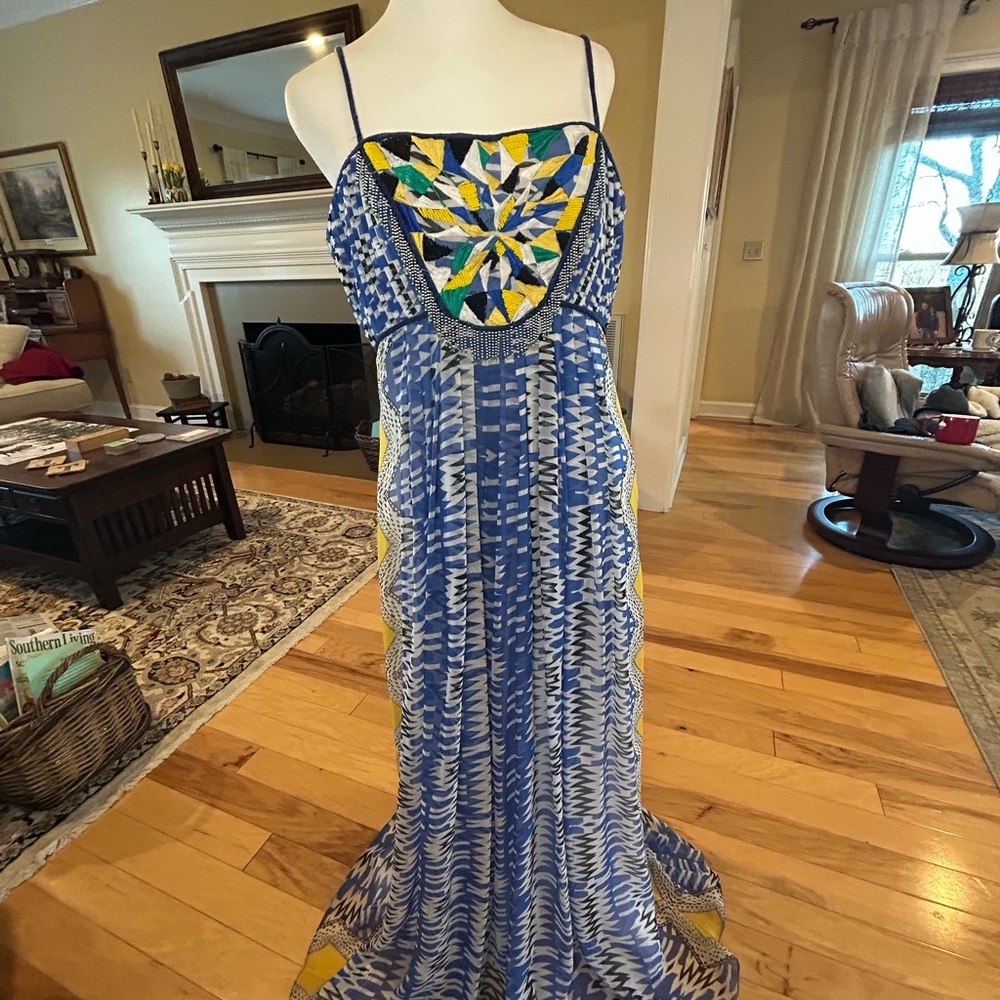 Ranna Gill Anthropologie Sunburst Maxi Women’s Dress